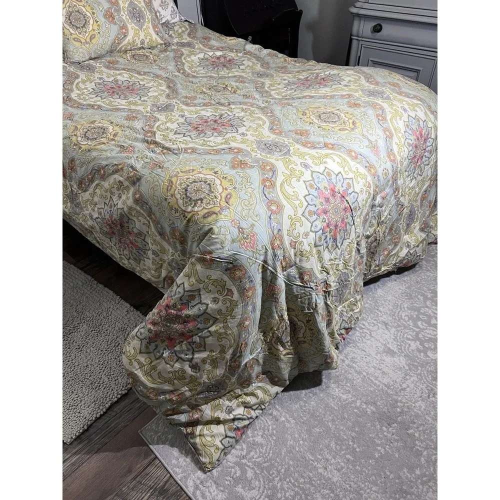Paisley Mandala Reversible Full/Queen Comforter‎ Set- Nina Campbell 4 Piece Set